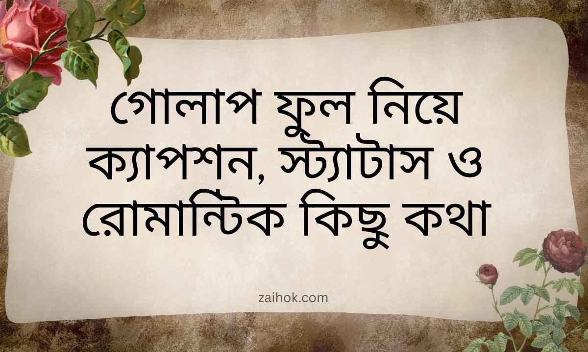 গোলাপ ফুল নিয়ে ক্যাপশন, স্ট্যাটাস ও রোমান্টিক কিছু কথা