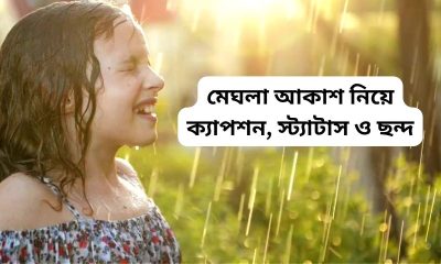মেঘলা আকাশ নিয়ে ক্যাপশন, স্ট্যাটাস ও ছন্দ