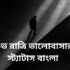 শুভ রাত্রি ভালোবাসার স্ট্যাটাস বাংলা