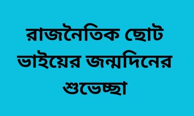 রাজনৈতিক ছোট ভাইয়ের জন্মদিনের শুভেচ্ছা