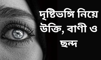 দৃষ্টিভঙ্গি নিয়ে উক্তি, বাণী ও ছন্দ