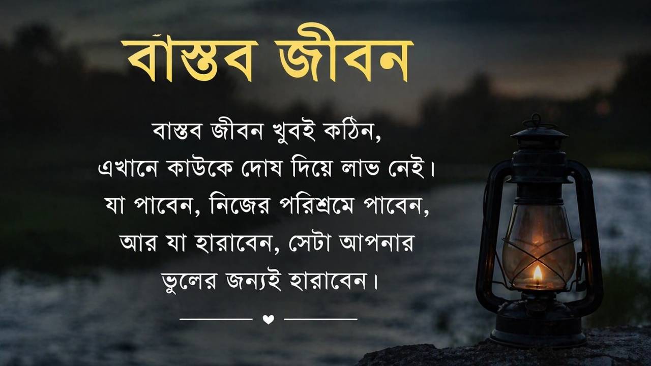 বাস্তব জীবন নিয়ে স্ট্যাটাস