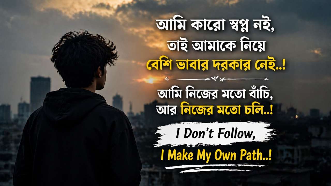 বেস্ট ক্যাপশন বাংলা attitude boy