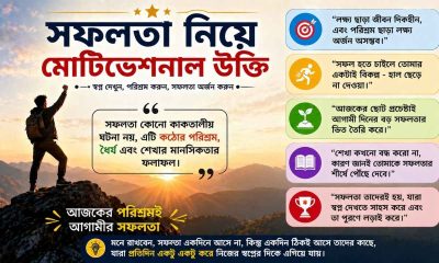 সফলতা নিয়ে মোটিভেশনাল উক্তি