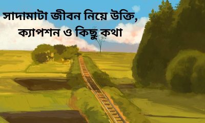 সাদামাটা জীবন নিয়ে উক্তি, ক্যাপশন ও কিছু কথা
